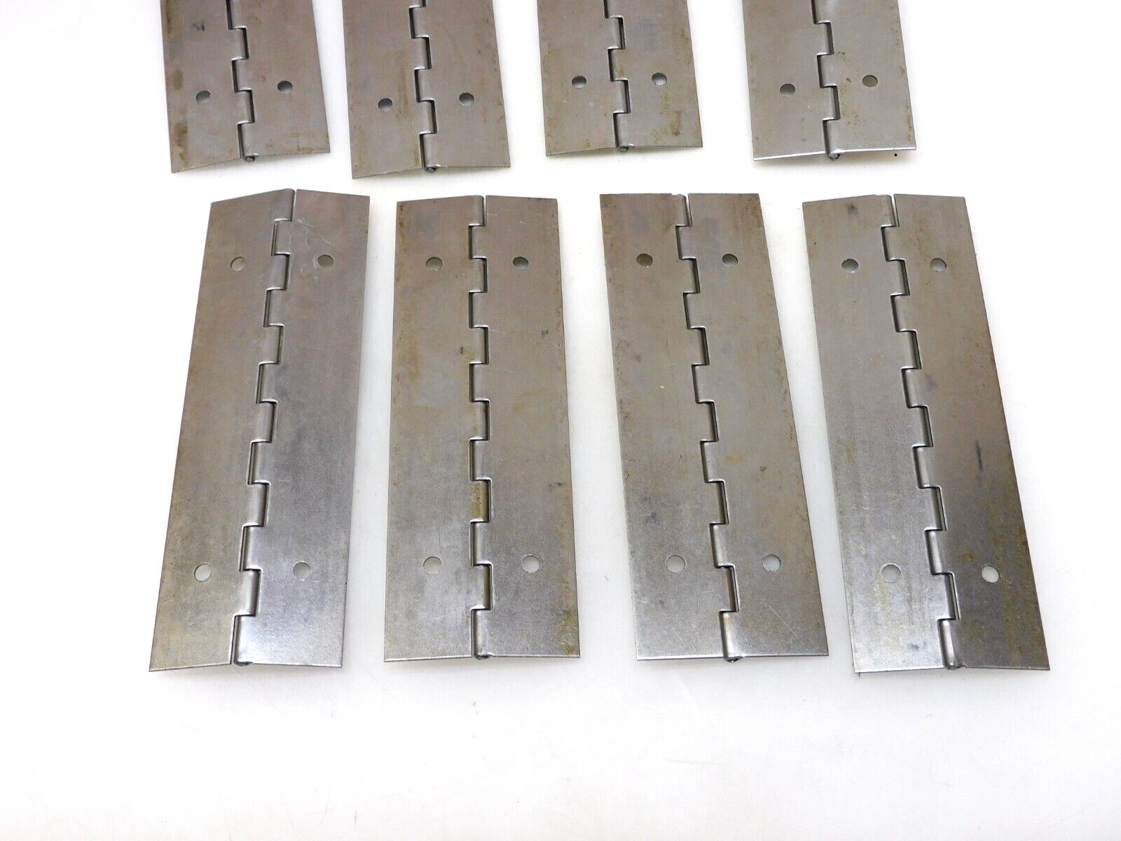 LOT OF 8 NO NAME 2″ X 6″ PIANO HINGE 2 HOLE 3/16″ .040 THICKNESS