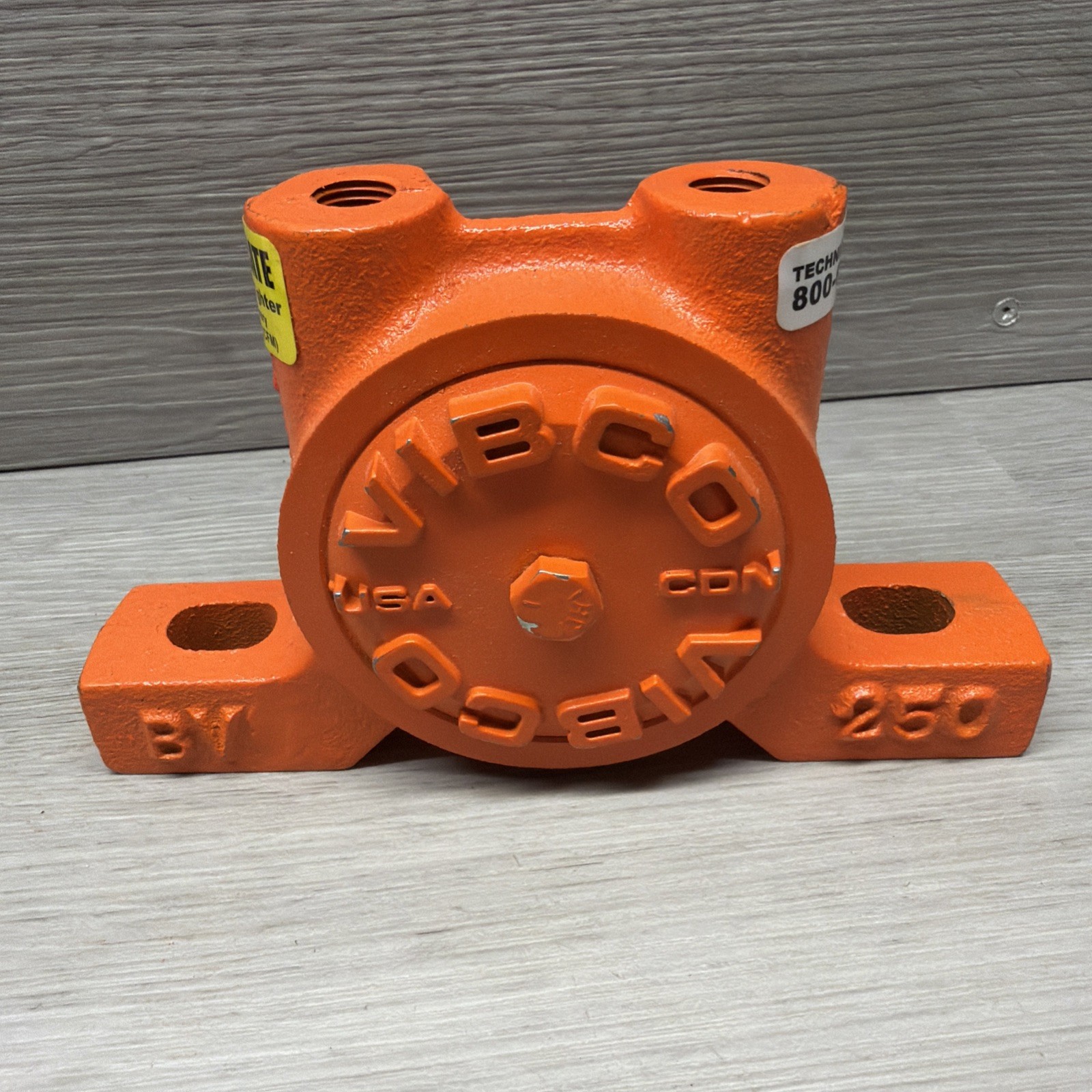 Vibco BV-250 Ball Type Pneumatic Vibrator, 380 LB, 11000 VPM, 80 PSI Max, New