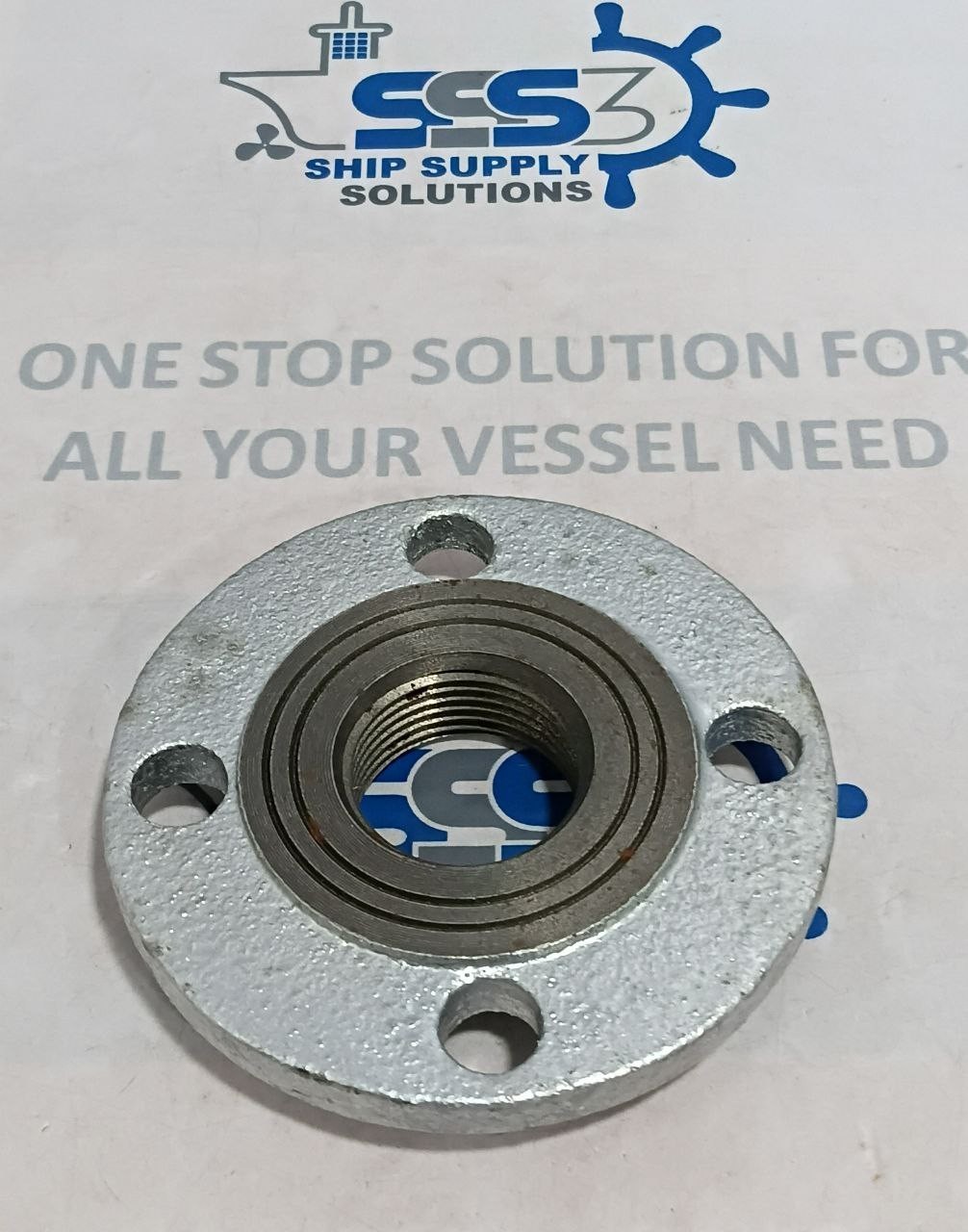 Galvanized Malleable Iron Floor Flange 3/4″ BSP Threaded 4 Bolt Pipe Flange
