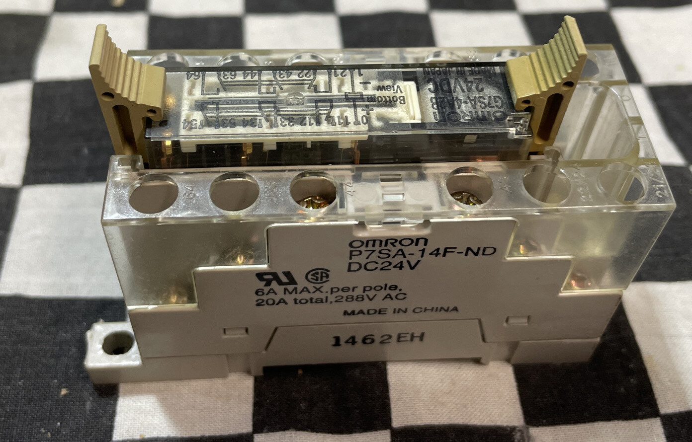 OMRON BASE RELAY 24V, P7SA-14F-ND & G7SA-4A2B, LOT OF 40, SHIPSAMEDAY