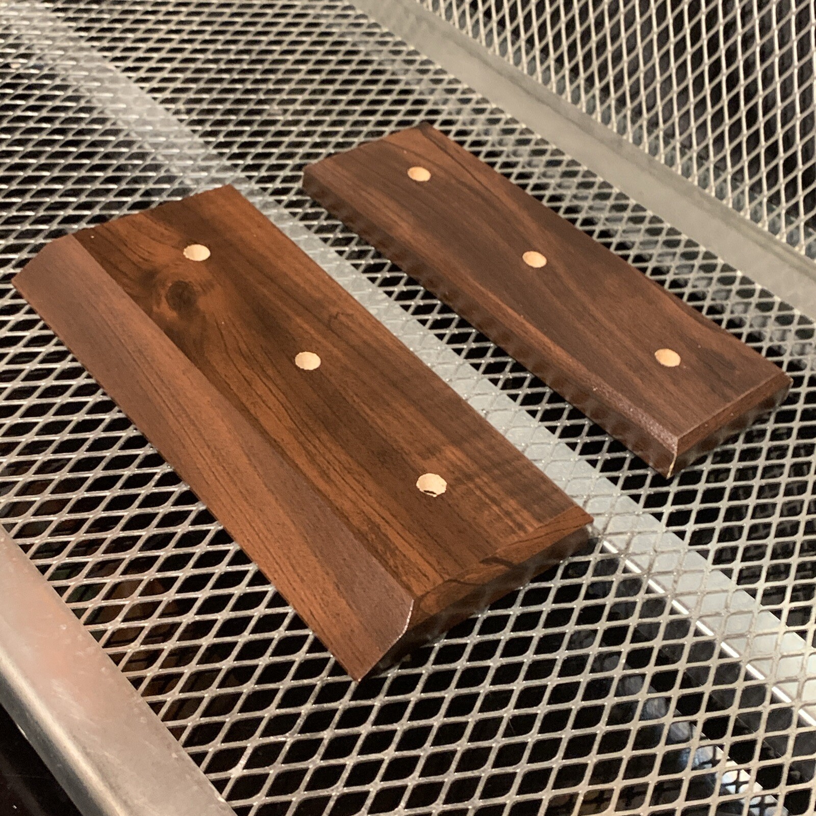 3 Sets Trophy Parts for 2 Post Style Cherry Finish Wood Base with Lid