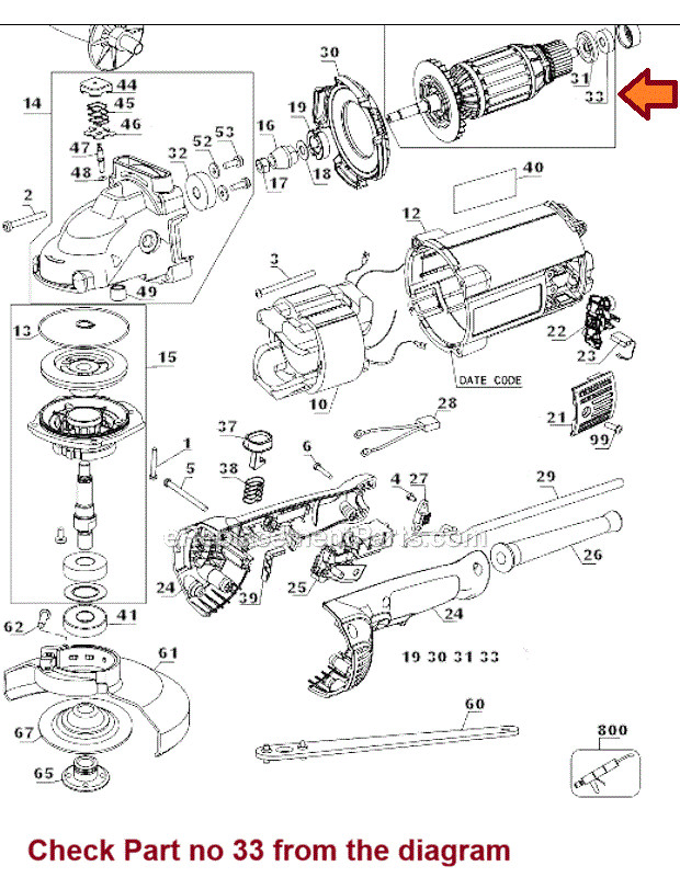 DeWalt N110359 Bearing for Fits D28128 DCG412 DW717 DWS780 DWS773