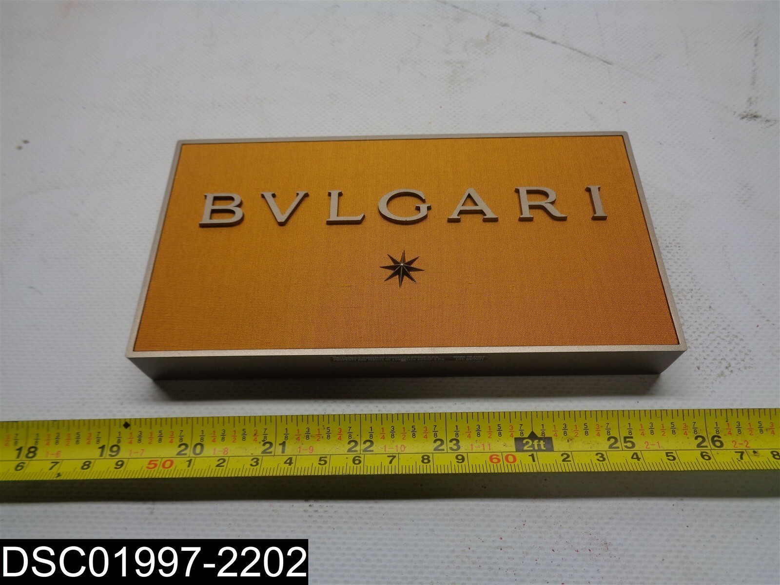 Qty=3: ZBVRL16 Luxottica BVLGARI 6-3/4″ x 3-1/2″ x 3/4″ Wall Door Placks