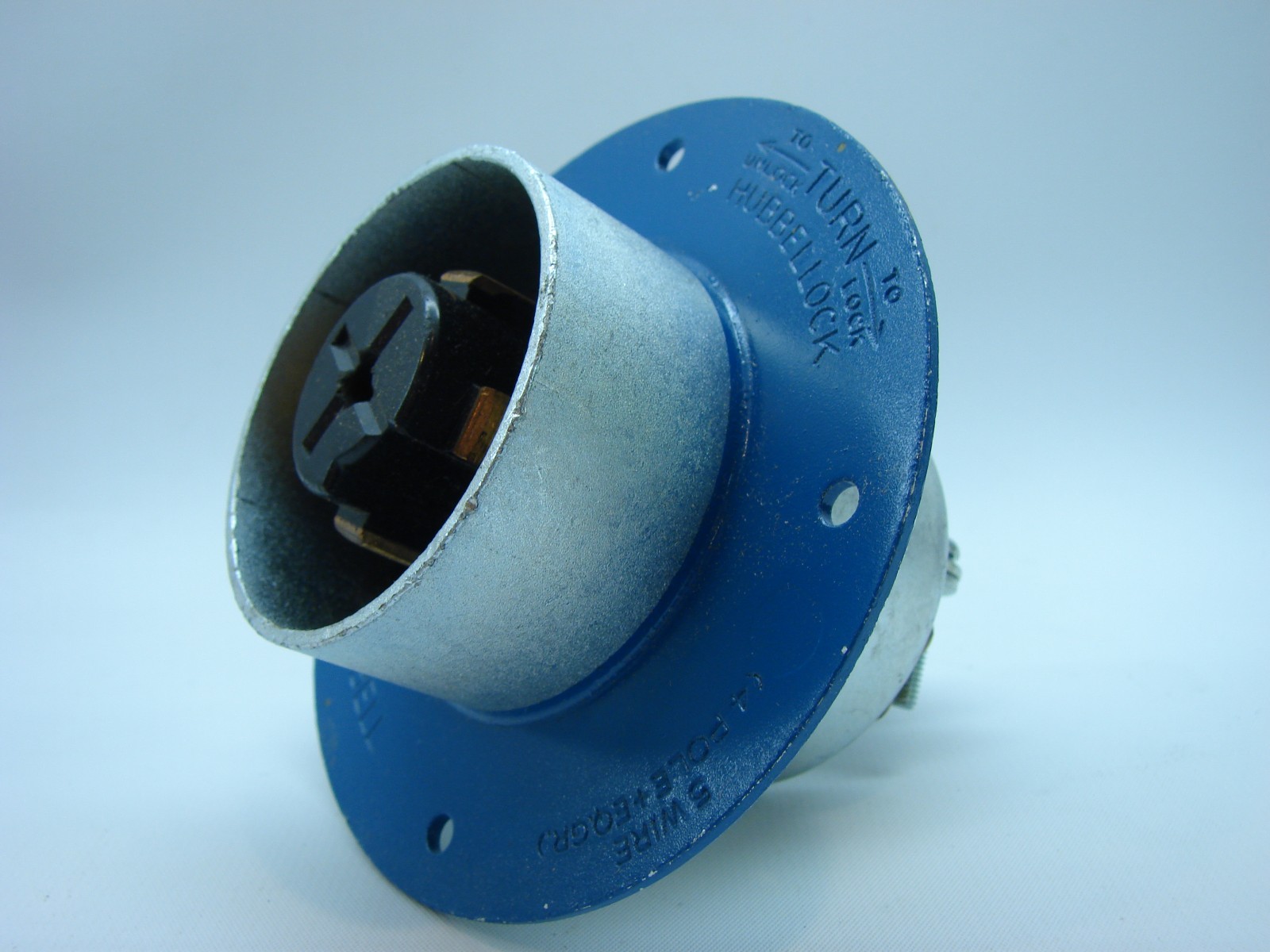 New Hubbell 25416 Hubbellock Flanged Inlet 5 Wire 250V/600V 20A/30A t7/bb5