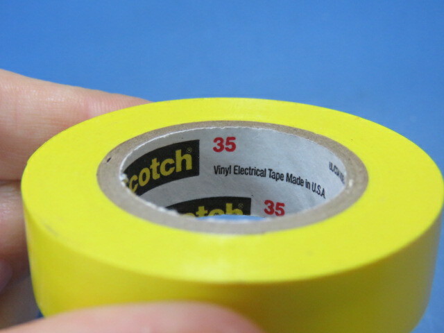 3M 054007-10257 Qty of 9 per Lot Vinyl Electrical Tape. (35 Yellow ) 1/2in x 2