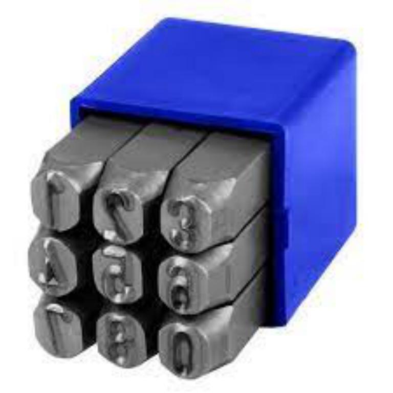 1/4 – 9 Piece Steel Hand Marking Punches Figure Number Stamps Set India’s Best