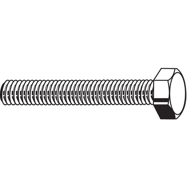 Zoro Select U04160.043.0075 Grade 8, 7/16″-20 Hex Head Cap Screw, Blac