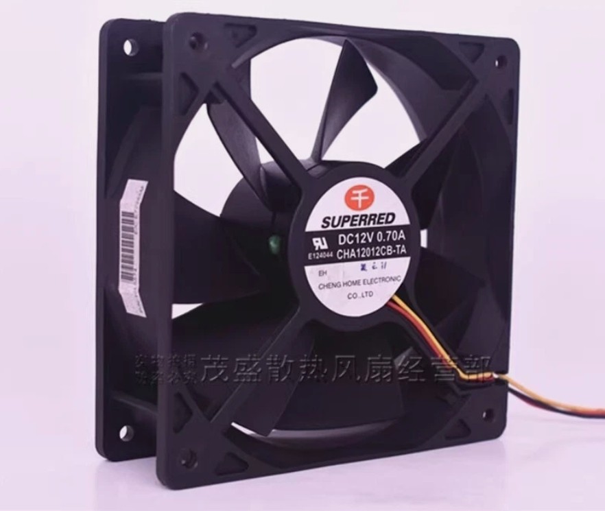 SUPERRED CHA12012CB-TA DC12V 0.70A 120*38MM 3-Wire Cooling Fan