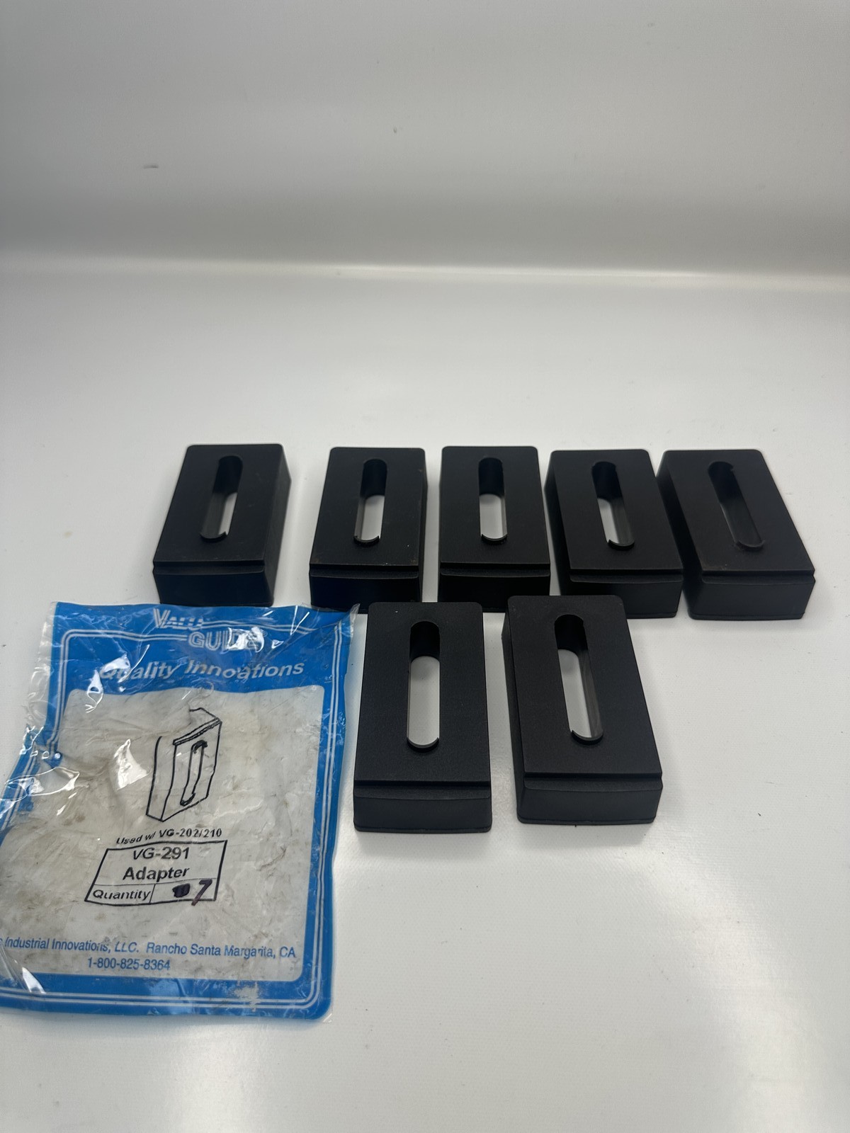 Value Guide VG-291 Adapter Spacers Black Blocks 7 Pcs Conveyor Components