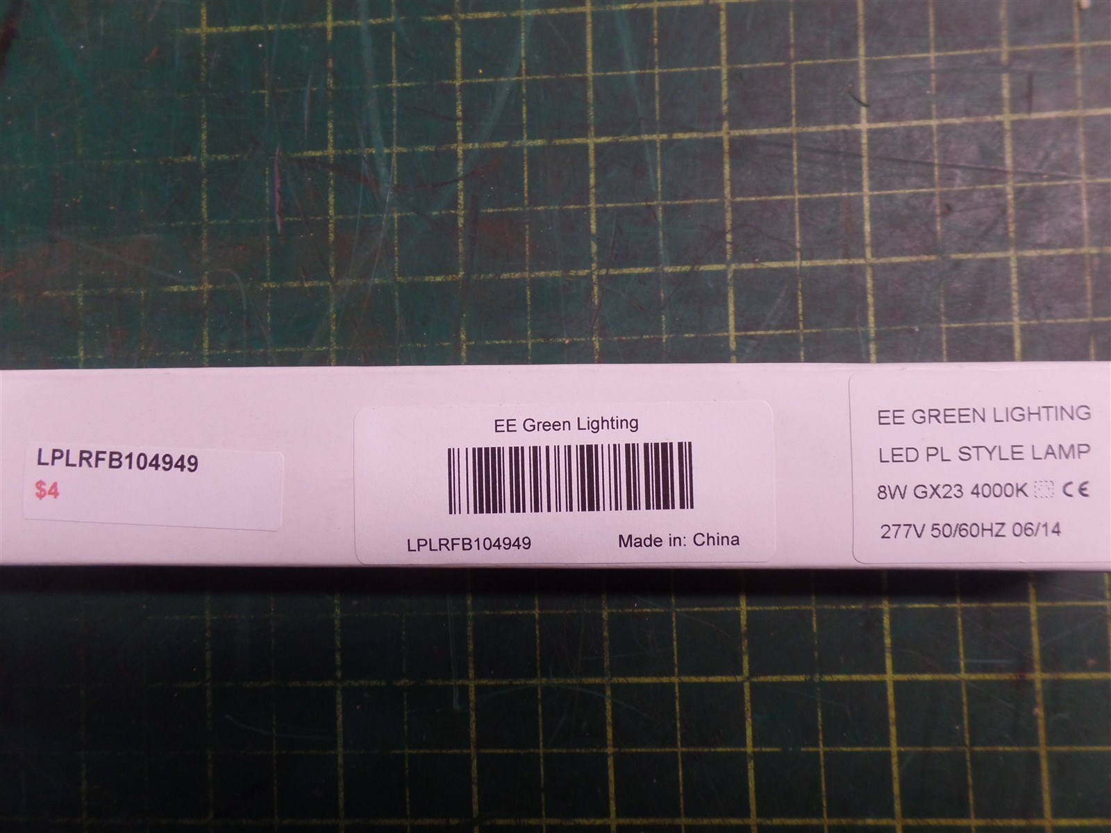 LED 8W PL STYLE GX23 RETROFIT LAMP 4000K, 50/60Hz, 277V, NIB, N.O.S