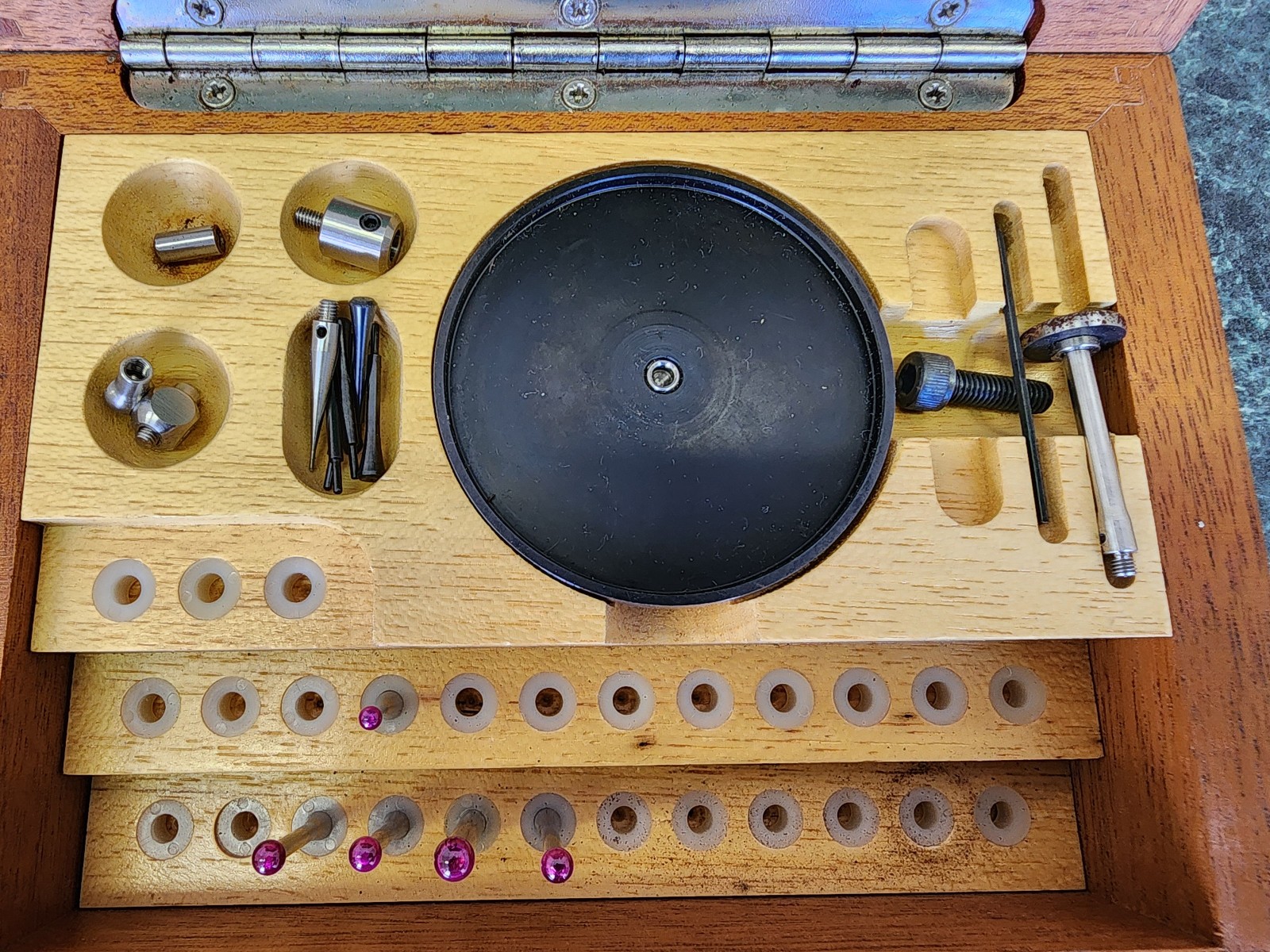 RENISHAW TP1S WOODEN PROBE CASE WITH PROBES