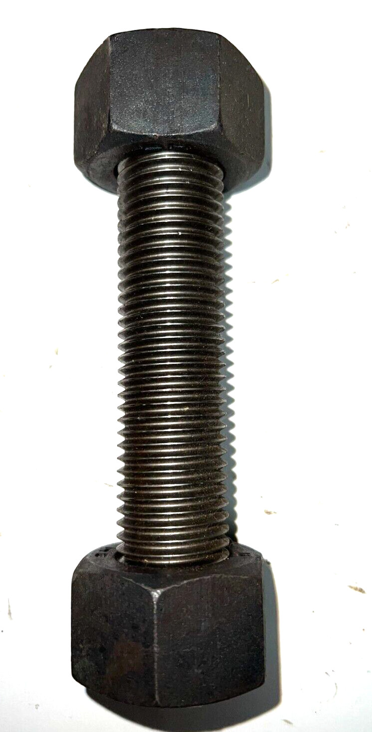 ALLOY STEEL ALL THREAD ROD B7 GRADE 1-1/8″-8 X 6″ SIZE W/ NUTS LOT OF 4**