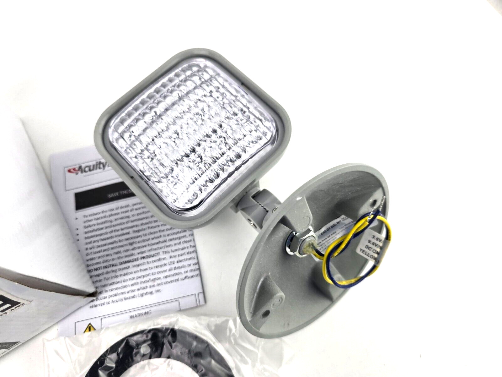 Lithonia Contractor Select Thermoplastic Gray Emergency Remote Head LED 263X5A