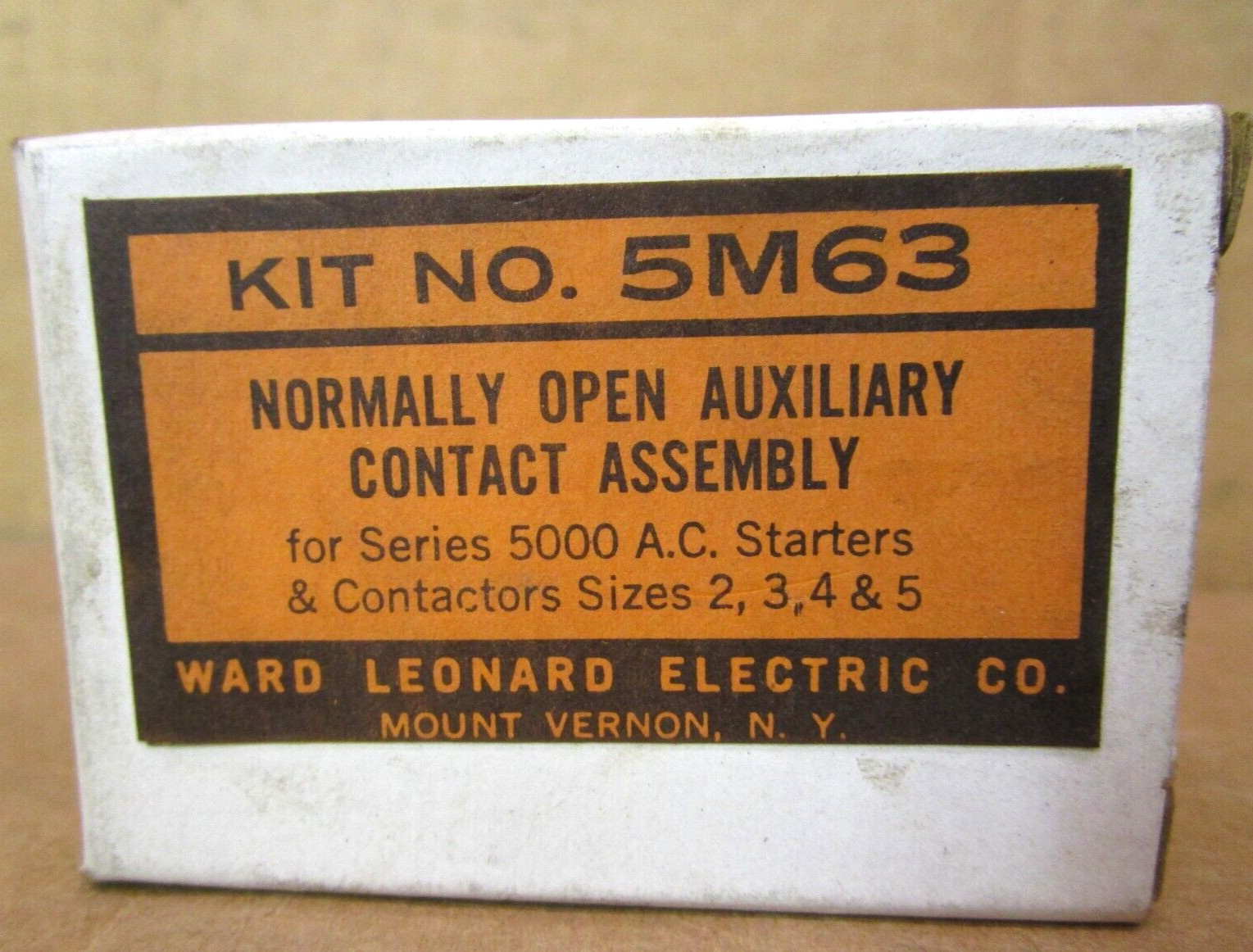 Ward Leonard 5M63 Normally Open Auxiliary Contact Assembly 50996LR