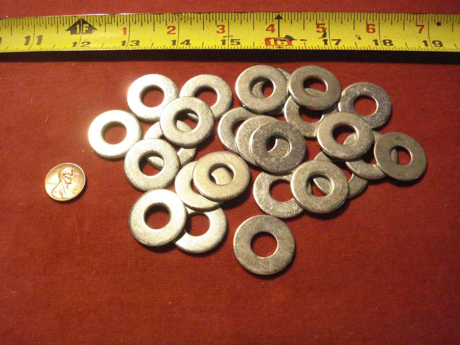 (2299.) USS Flat Washers 3/8″ Steel – Zinc Plated