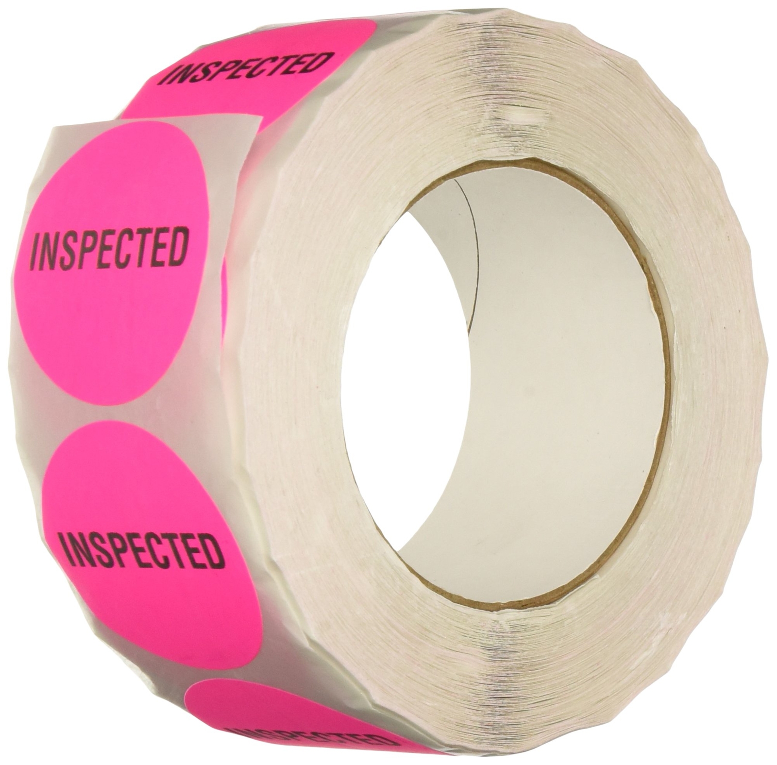TapeCase INVLBL-08 “Inspected” Inventory Control Label in Pink Pack of 1000]