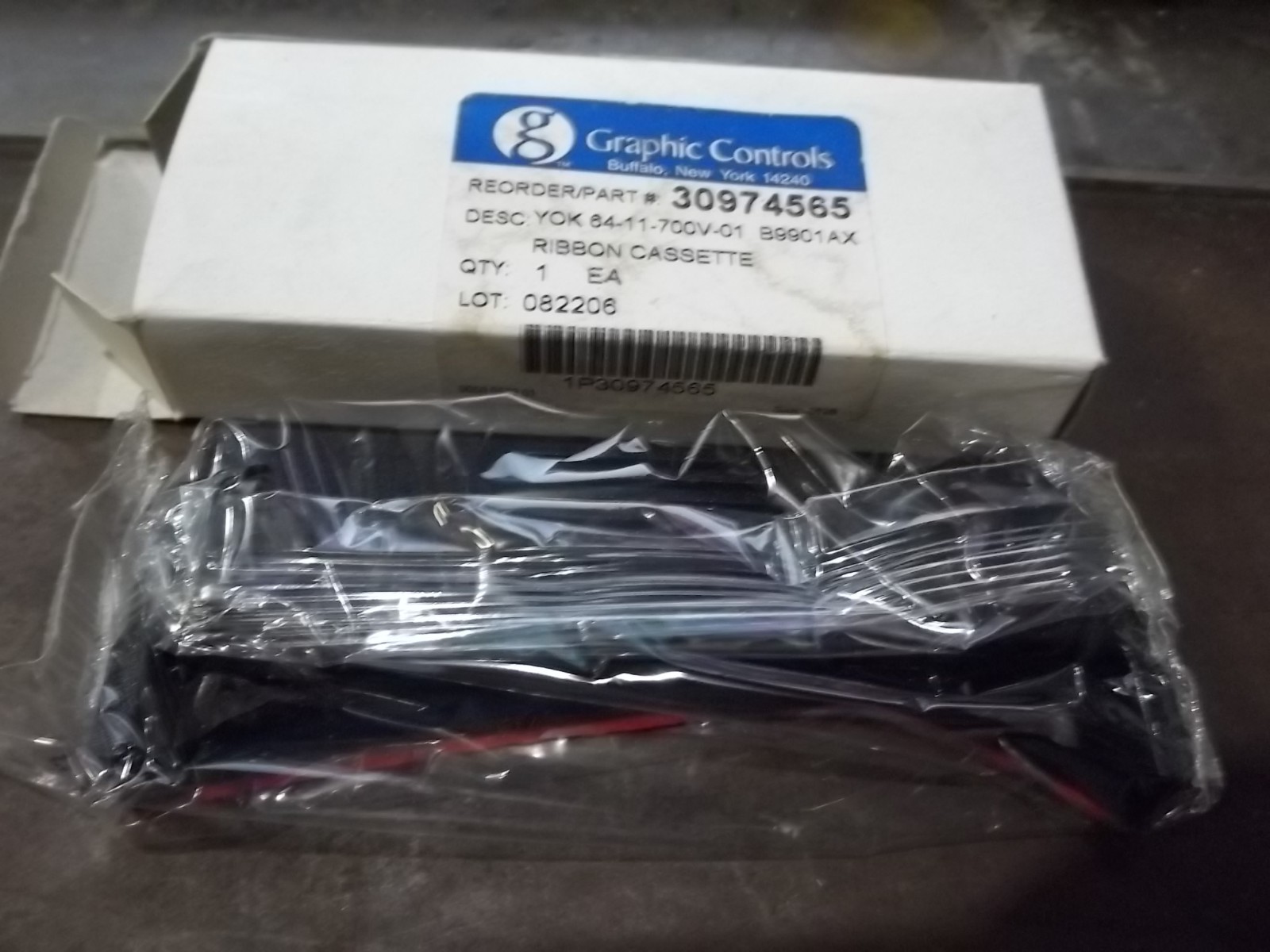 NIB GRAPHIC CONTROLS 30974565 B9901AX RIBBON CASSETTE (403-3)