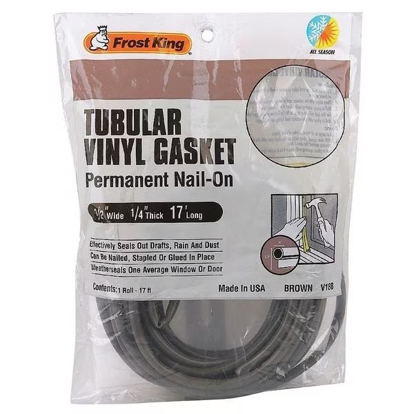 Frost King Weatherstrip, 17 ft, Brown V1