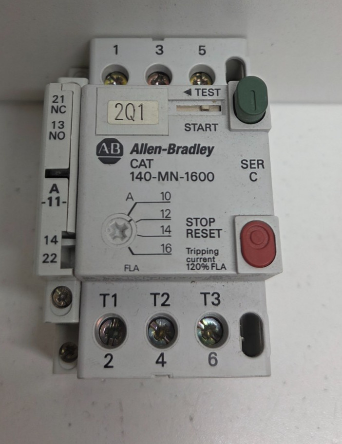 GUARANTEED! ALLEN-BRADLEY 10-16A MANUAL MOTOR STARTER/PROTECTOR 140-MN-1600