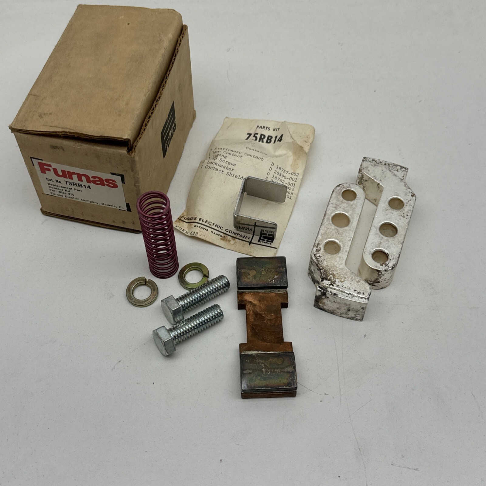 Furnas 75RB14 OEM Replacement Contact Set, Vertical Type Size 4-1/2 Power Pole