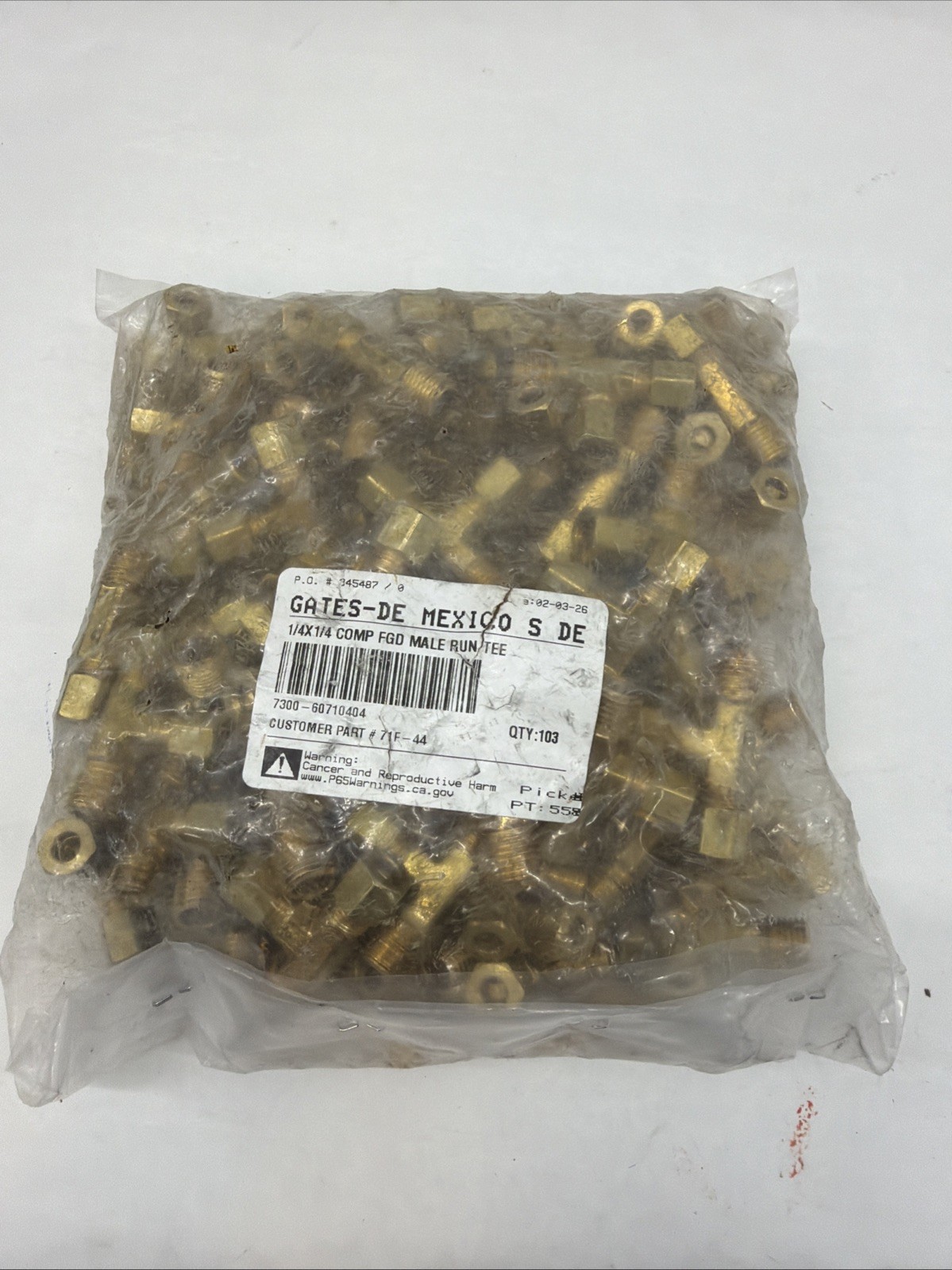 Midland – 71F-44 – 1/4 OD COMP X 1/4MPT Male RUN 103 Pack