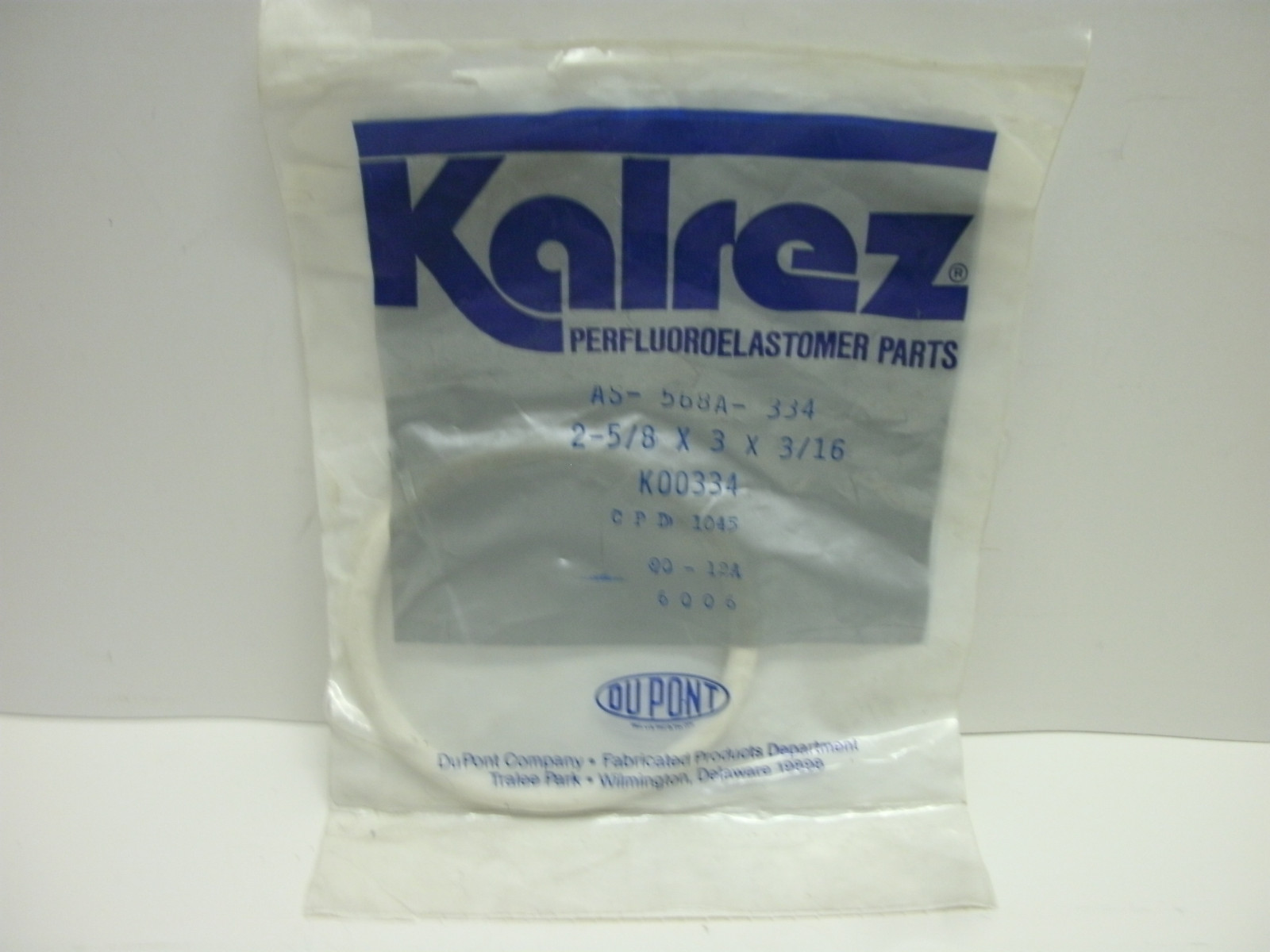 KALREZ AS-568A-334 O-RING 2-5/8 X 3 X 3/16 K00334 COMPOUND 1045 90-12A NNB