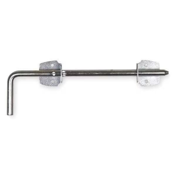 Zoro Select 4PB57 Cane Bolt, 1/2 In. W, Silver