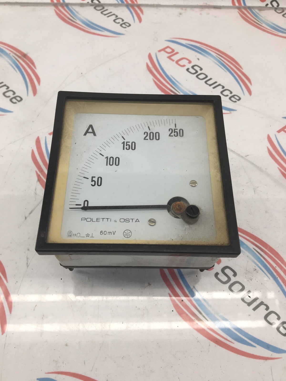 POLETTI AND OSTA 60mV 0-250 AMPERES GAUGE
