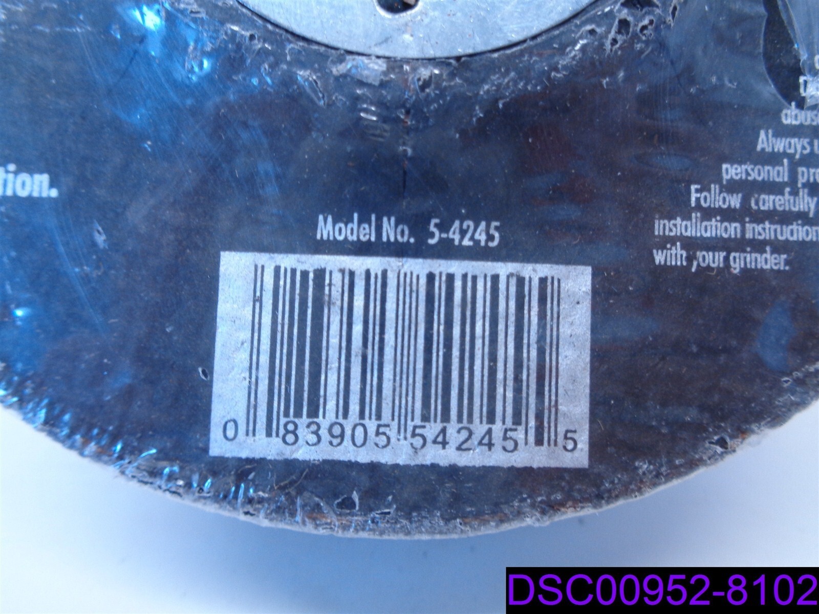 Qty = 4: K-T Industries 5-4245 4-1/2 x 1/4 x 7/8 Metal Grinding Wheel