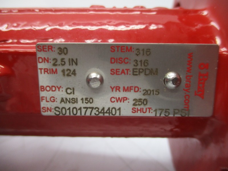 BRAY CONTROLS 2H09V SER. 30 175PSI 2.5″ NSNP