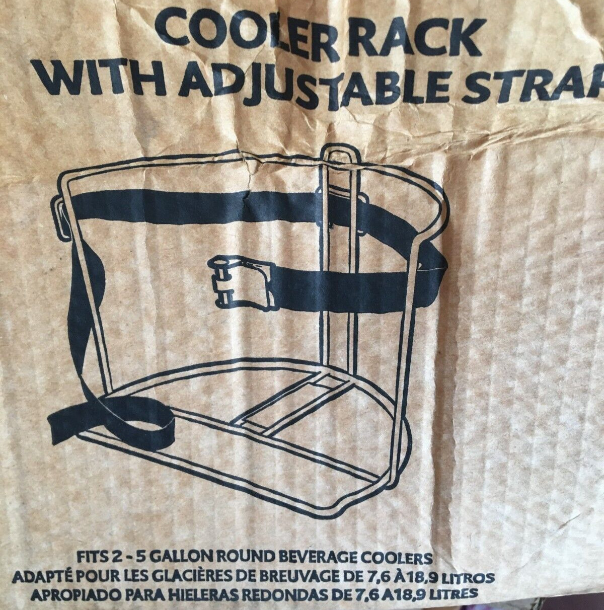 Igloo Cooler Rack W Adjustable Strap Fits 2 / 5 Gallon Round Coolers 25041 NIB