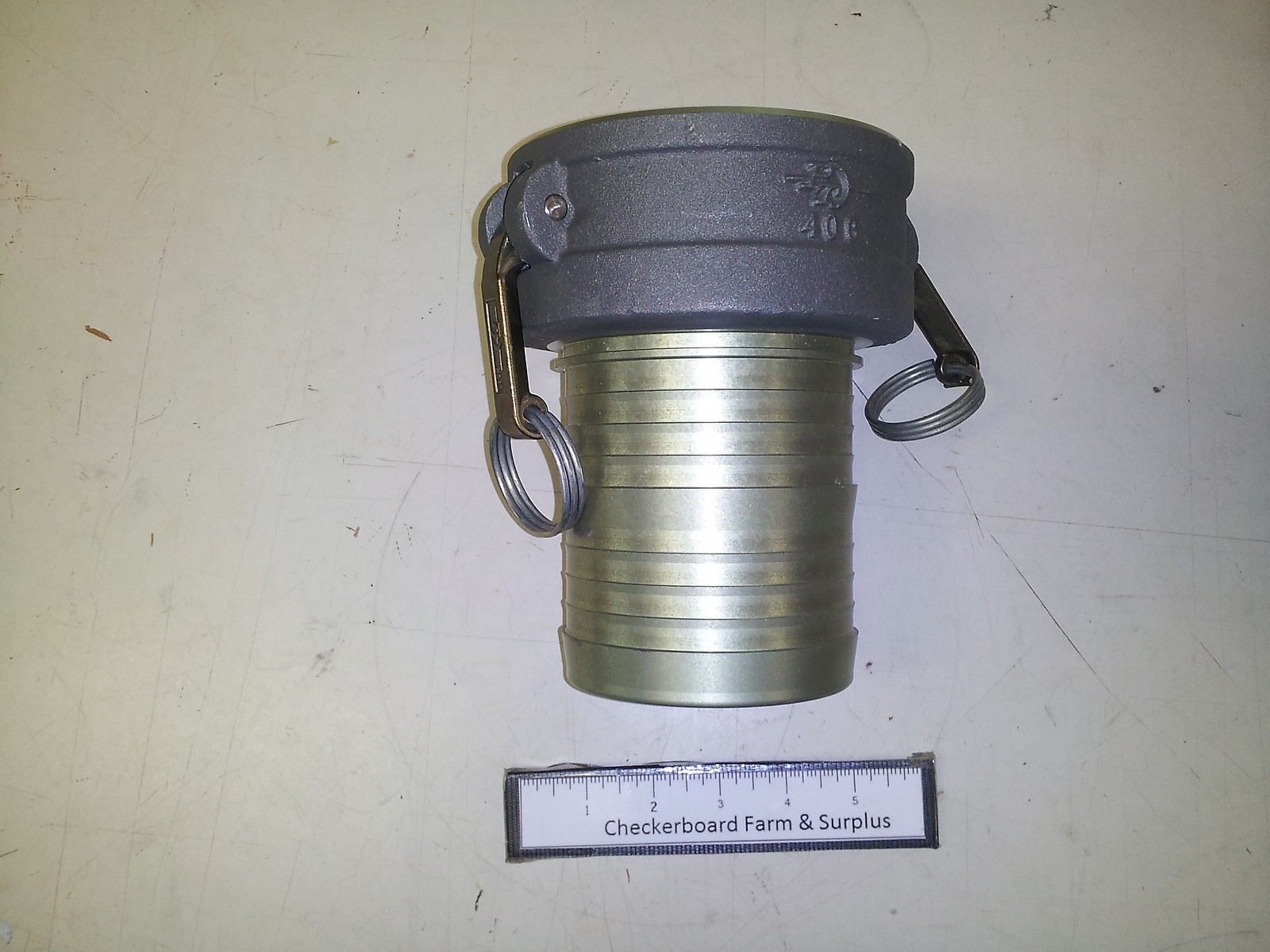 New 4″ PT Hose Coupling Shank Adapter Aluminum w Brass Cam arms 4730000889286