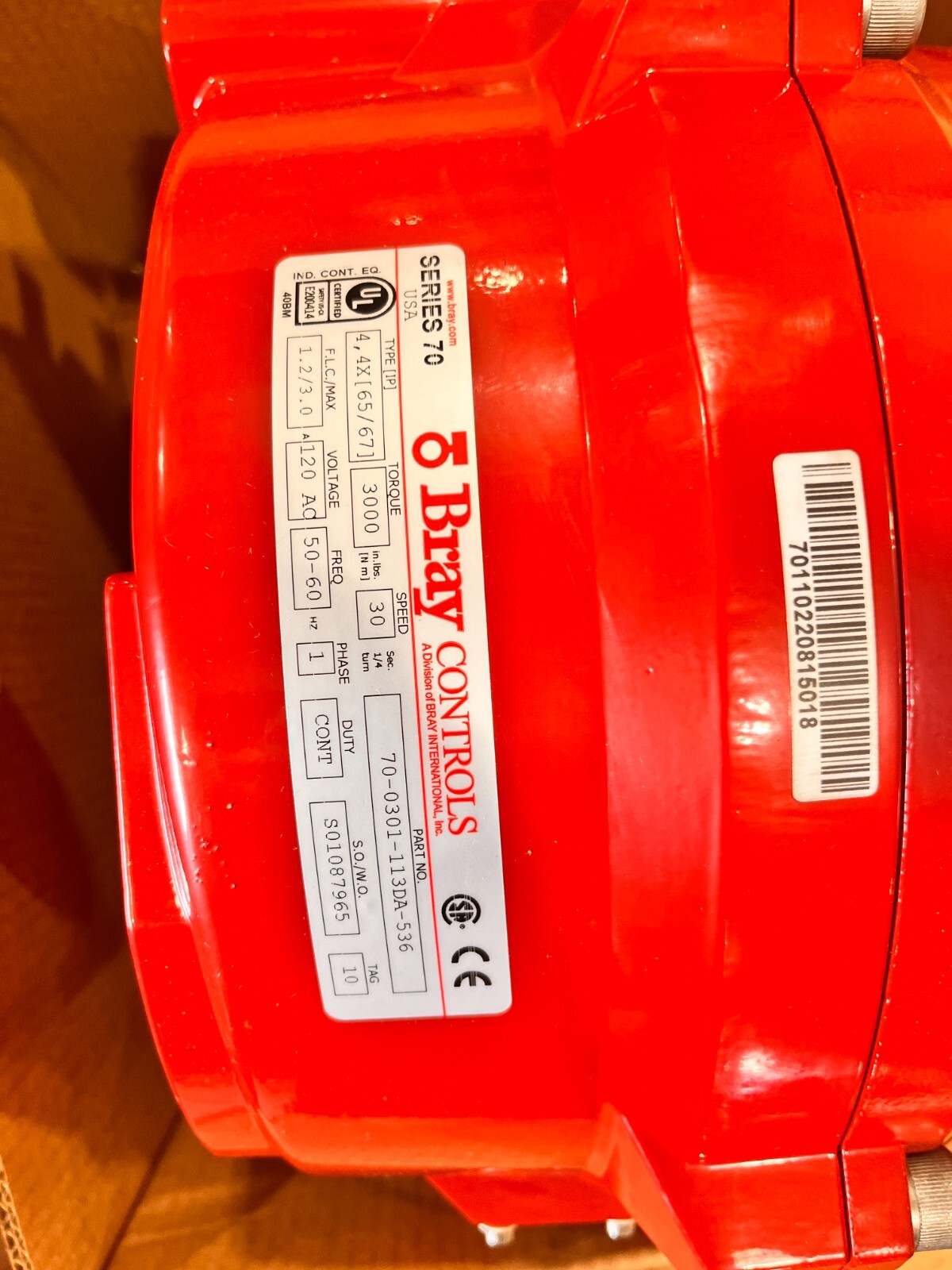 BRAY SERIES 70 ELECTRIC ACTUATOR