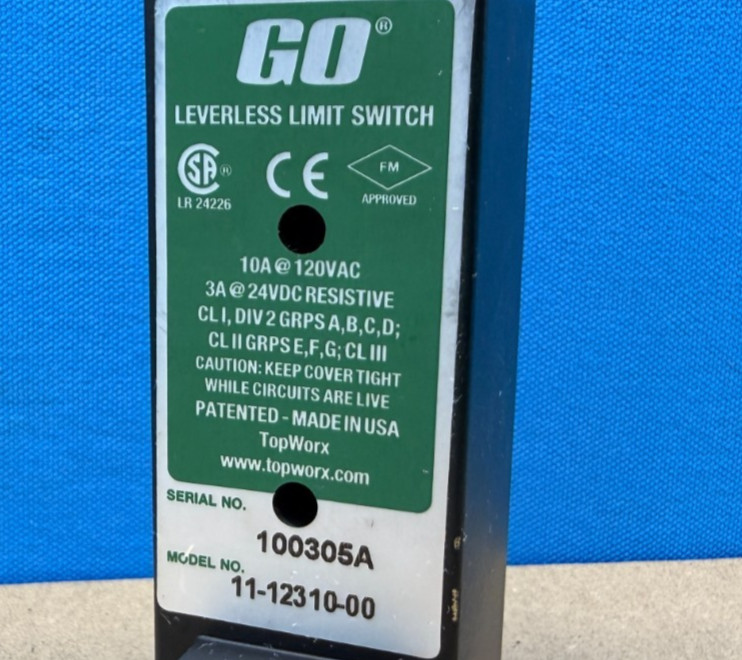 GO Switch TopWorx 11-12310-00 Leverless Limit Switch 10A 120VAC FM USA