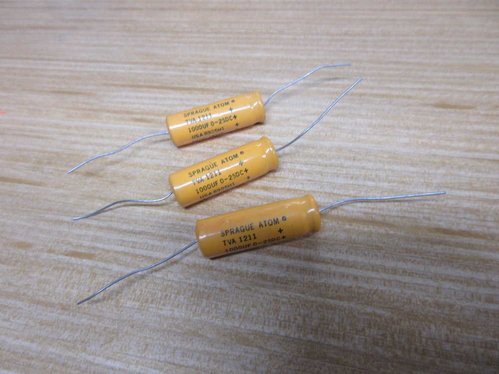 Sprague TVA-1211 Capacitor TVA1211 1000UF 25DC Orange (Pack of 3)