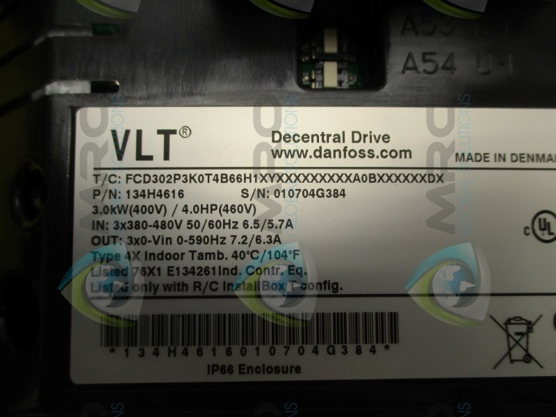 DANFOSS 134H4616 FCD302P3K0T4B66H1XYXXXXXXXXX DRIVE NSMP