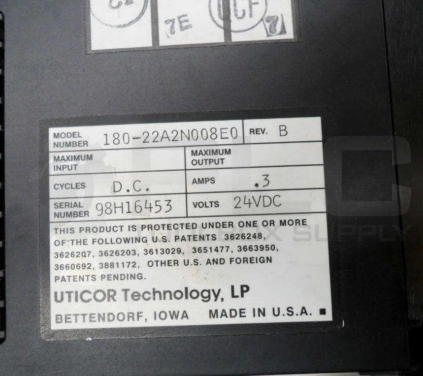 UTICOR 180-22A2N008E0 PROGRAMMABLE DISPLAY .3A 24VDC