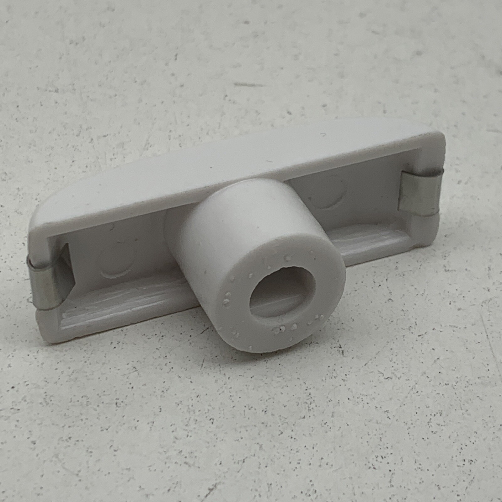 Vintage Appliance Oven Range Heater Thin White/Silver Trim Handle Knob 5/16″ Peg