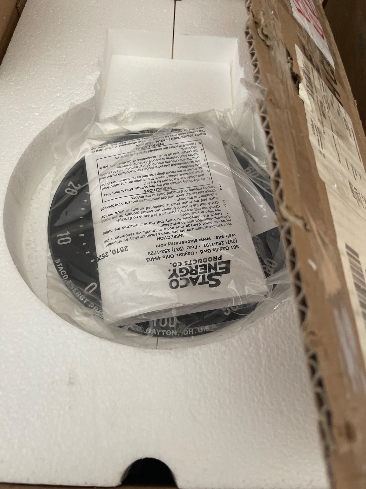 STACO ENERGY 2510 variable transformer new