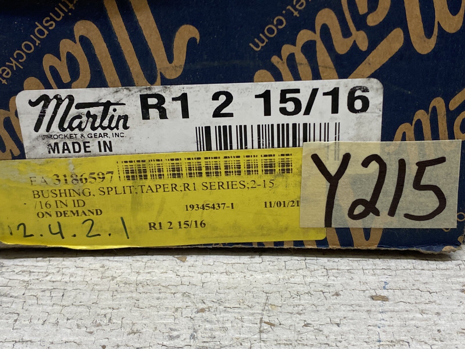 Martin R1 X 2-15/16 Split Taper Bushing New Old Stock