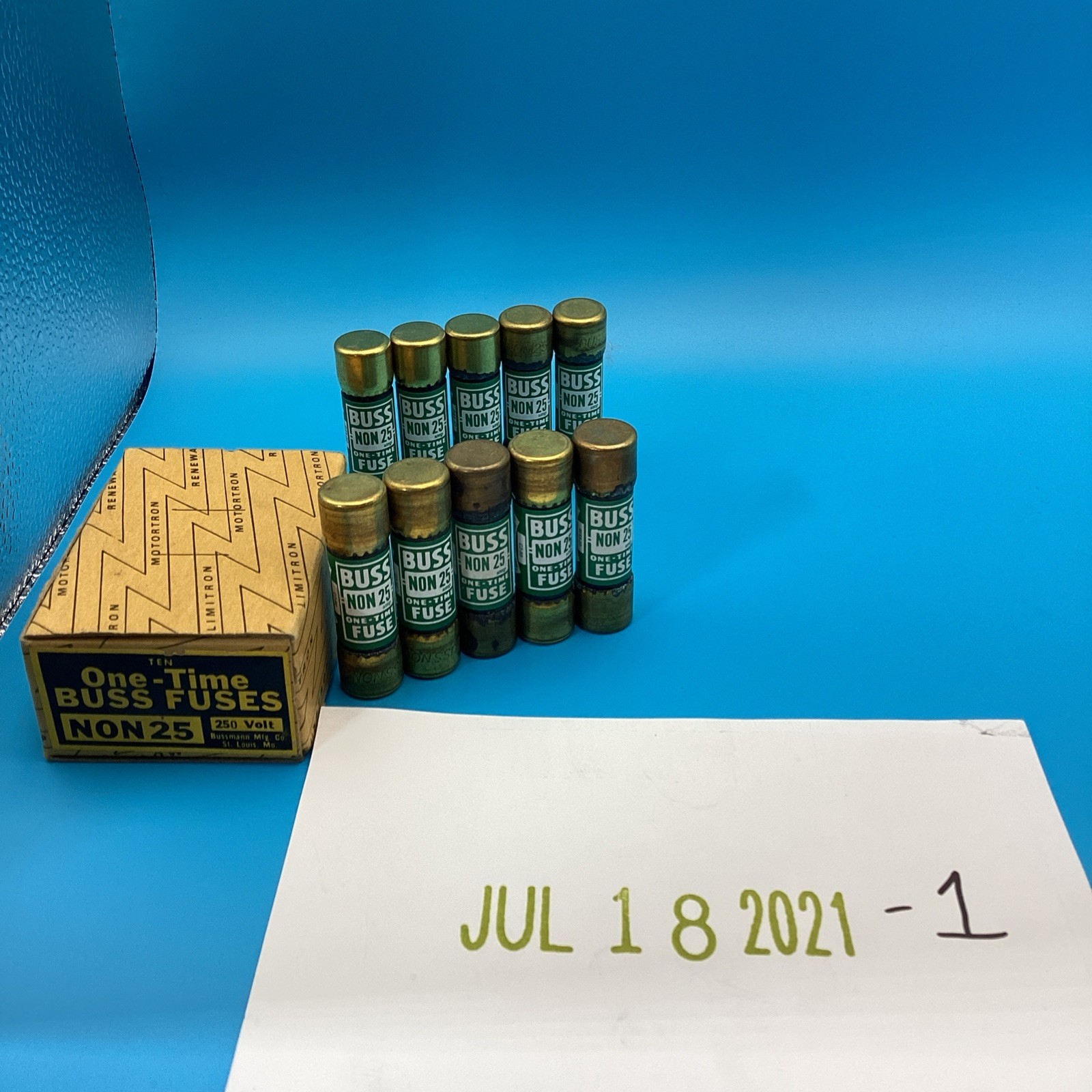 BUSS NON 25 One Time Fuses 250 V (box Of 10) #2 Ships FREE