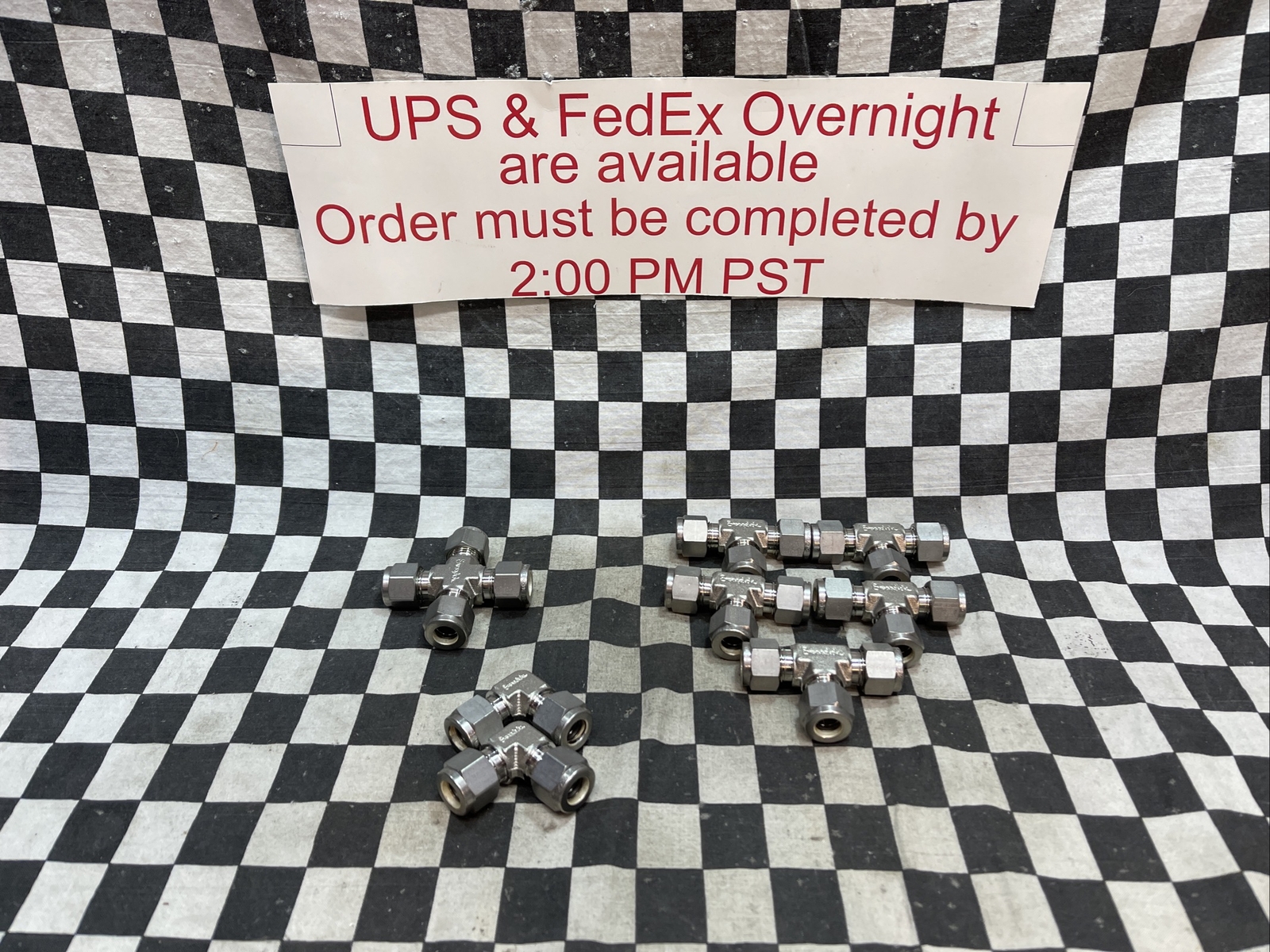 SWAGELOK CROSS TEE ELBOW UNION SS-600-4, SS-600-6, SS-600-9, LOT OF 8 #1606V44