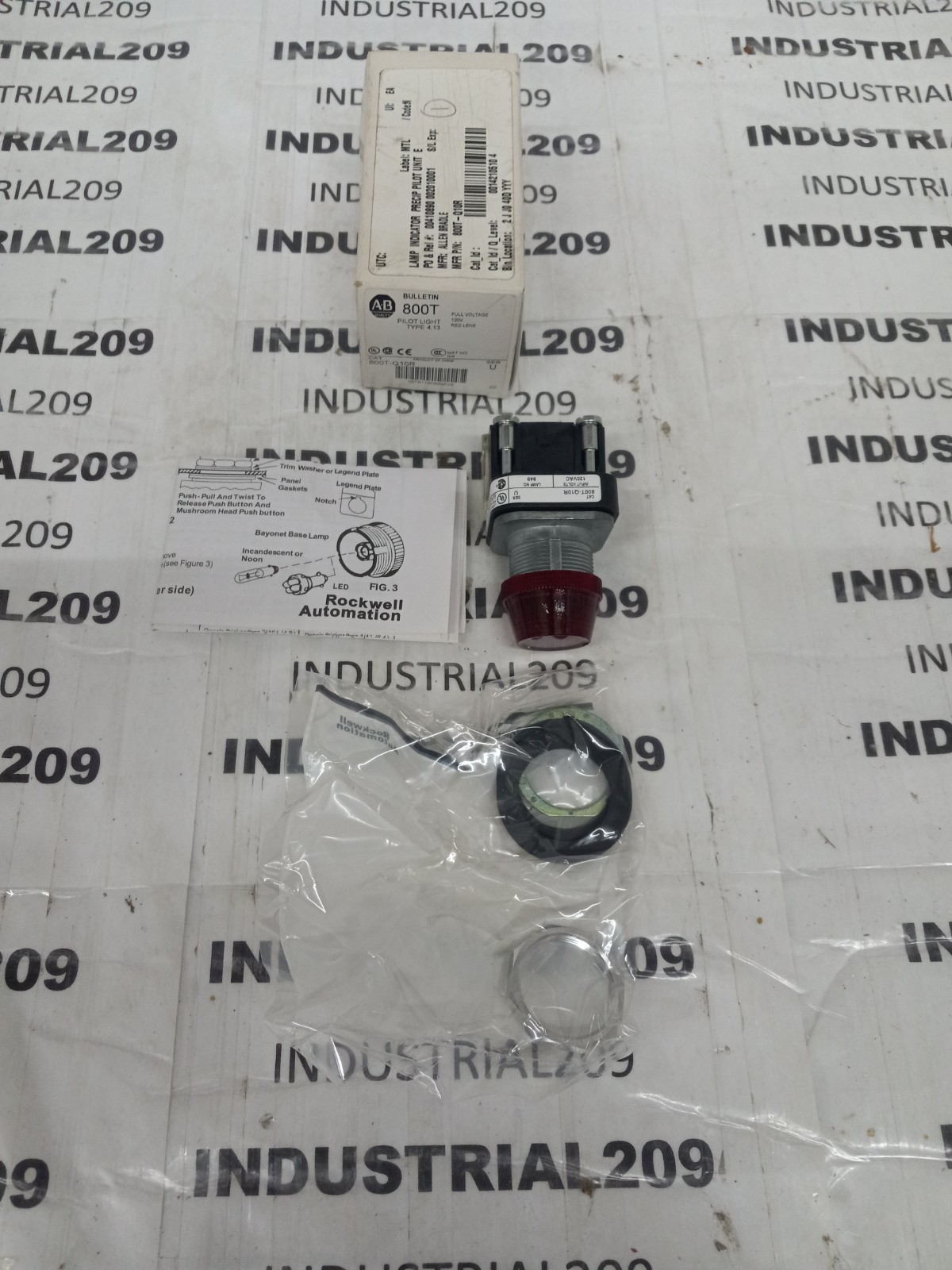 ALLEN BRADLEY BULLETIN 800T PILOT LIGHT 800T-Q10R