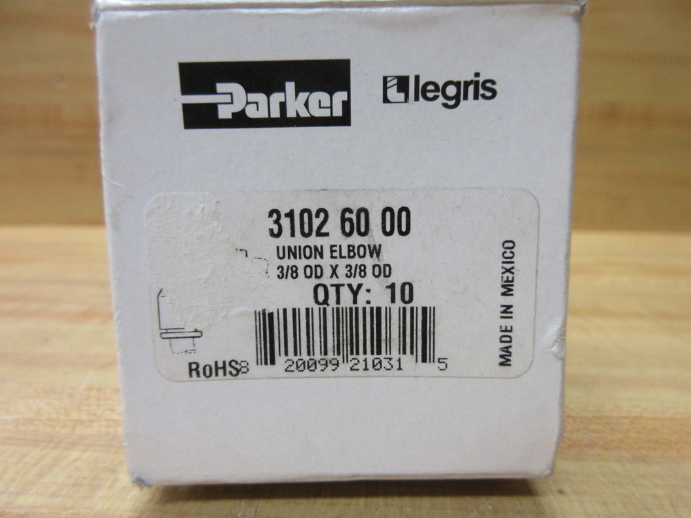 Parker 31026000 Legris Union Elbow (Pack of 10)