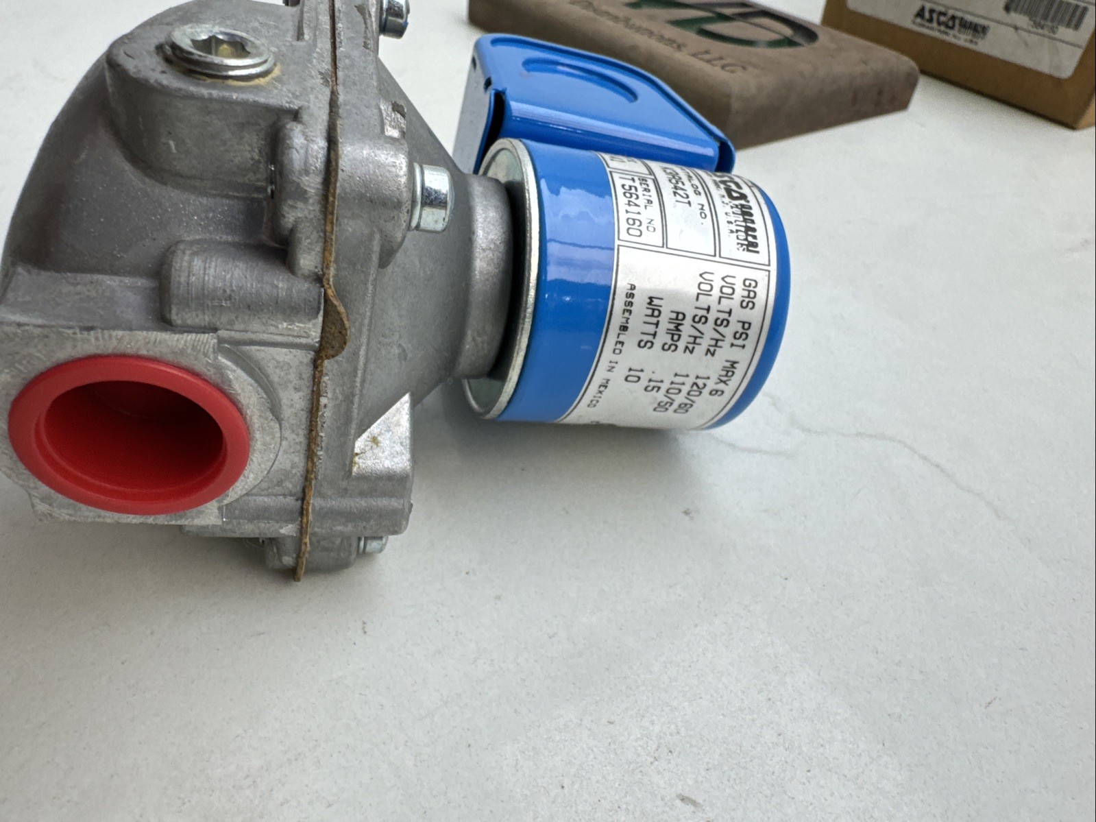 ASCO 120V 1/2″ NPT GAS SOLENOID VALVE K3A542T 6 Psi NC 120V
