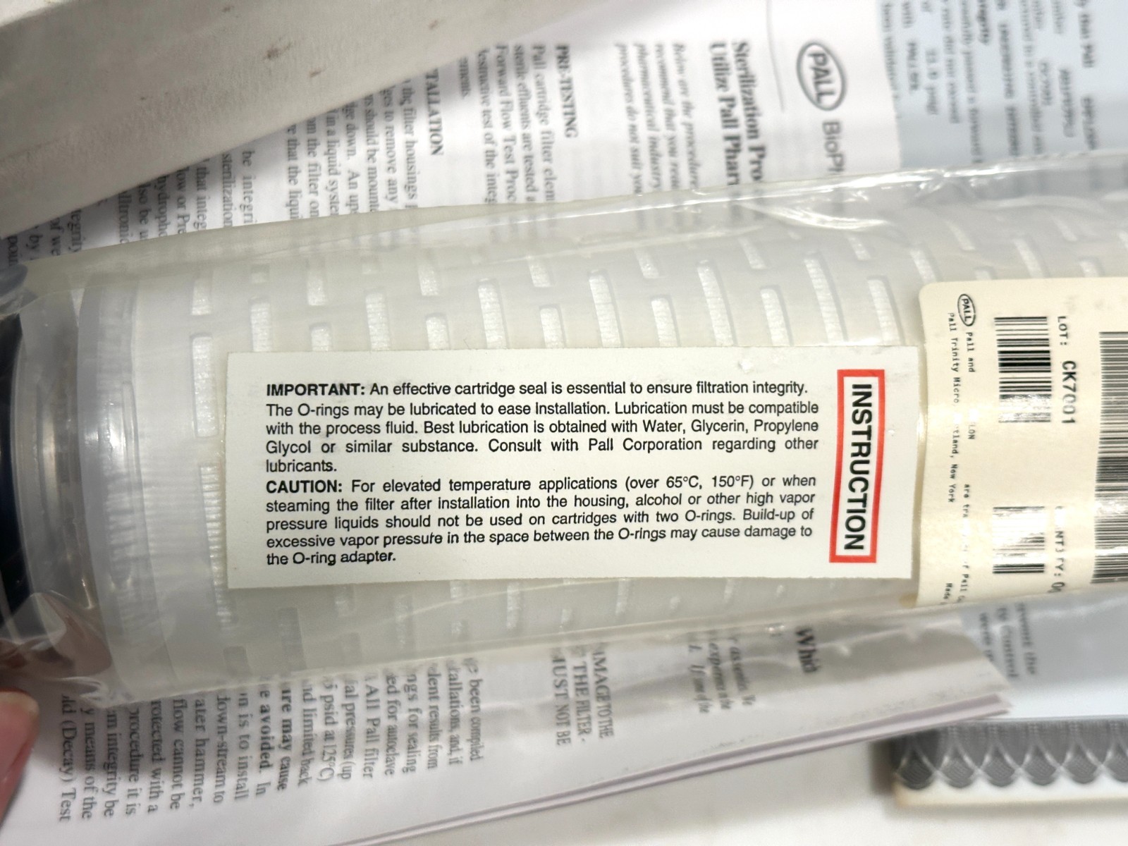 Rare Discontinued Pall Emflon AB1FR7PSJ Filter 0.2 Micron Cartridge NOS