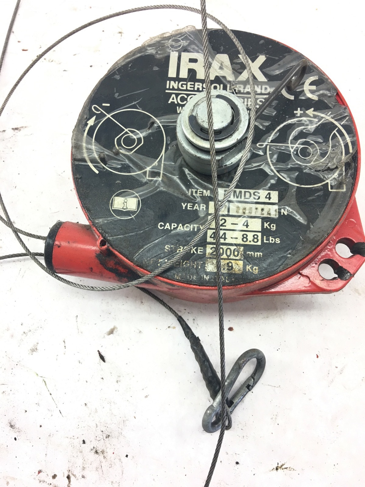Ingresoll Rand BMDS 4 4.4-8.8 Lb Retractable Cable, BALANCER, ADJUSTED END, B354