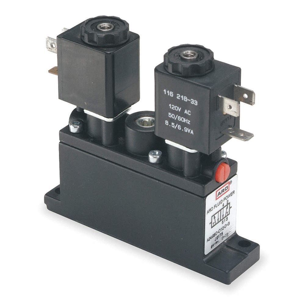 ARO A249SD-120-A Solenoid Air Con Valve,Four-Way,150 psi 2G439