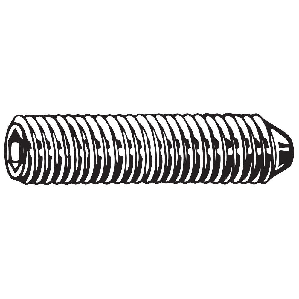 GRAINGER APPROVED M51250.080.0008 ScktStScrw,ConePt,M8-1.25,8mm L,PK100 31KC48