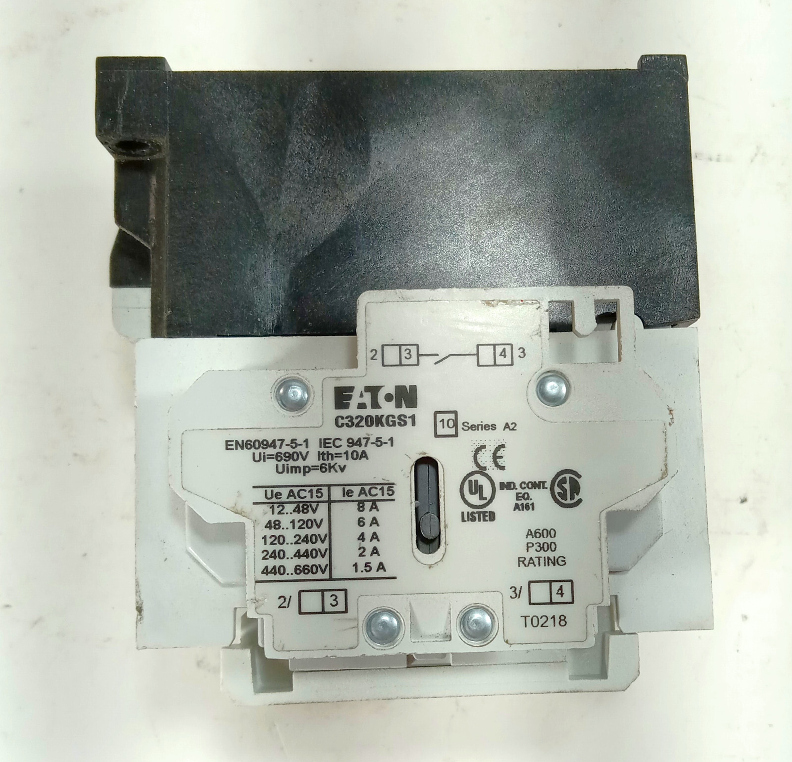 1 USED EATON AN19DN0 SER B1 COIL MOTOR STARTER W/ C320KGS1 CONTACT *MAKE OFFER*